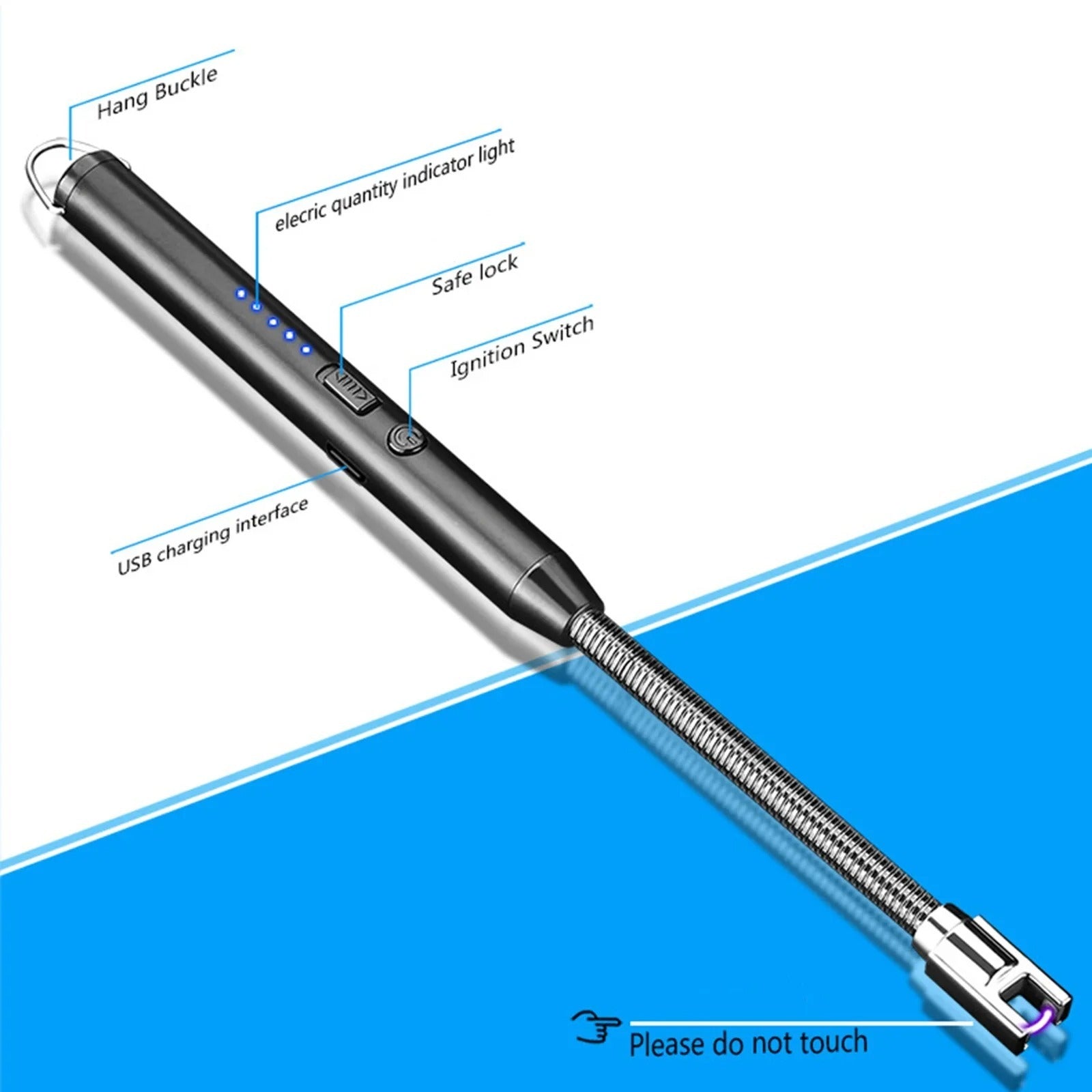 Kitchen Lighter, Usb Rechargeable Portable Electronic Arc Lighter.