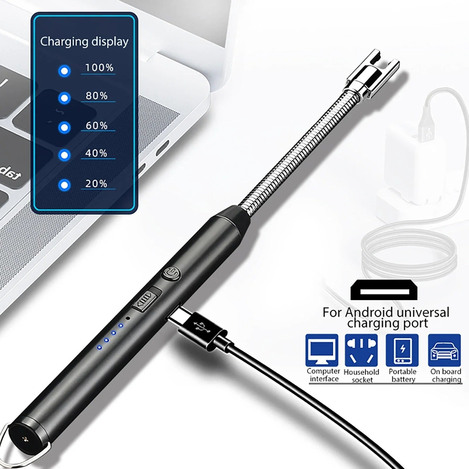 Kitchen Lighter, Usb Rechargeable Portable Electronic Arc Lighter.