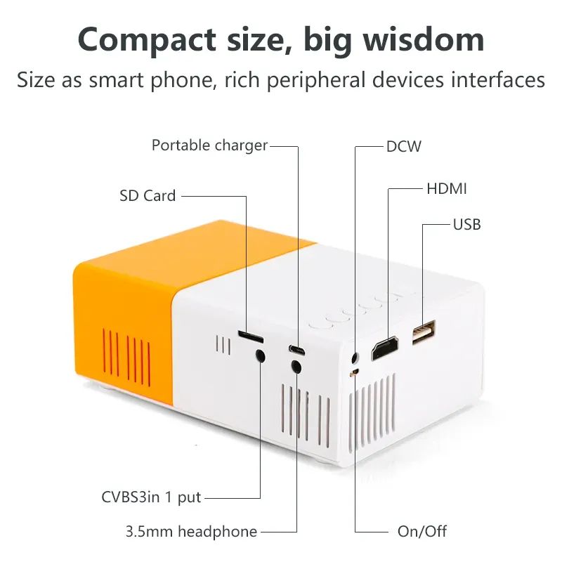 Portable YG300 Mini LED Projector /A1 LED LCD Mini Video Projector